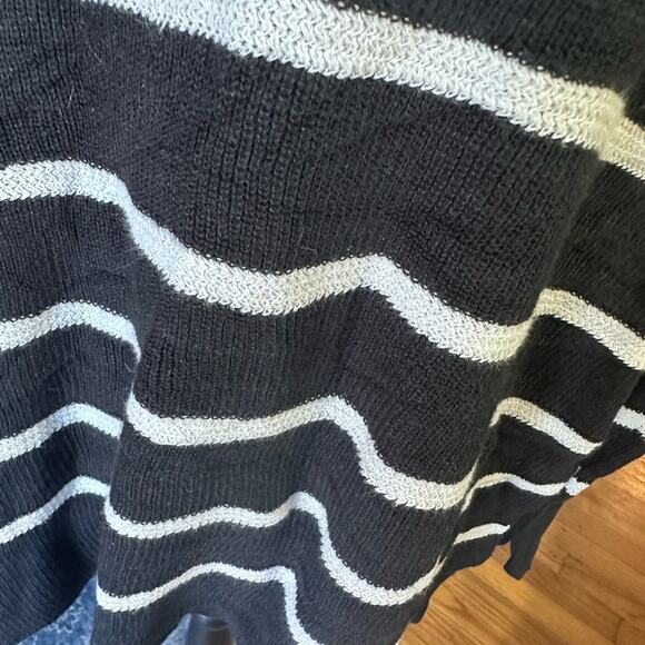 Polo Ralph Lauren Black Striped Mock Neck Sweater – Button Shoulder, Women’s - Picture 3 of 9